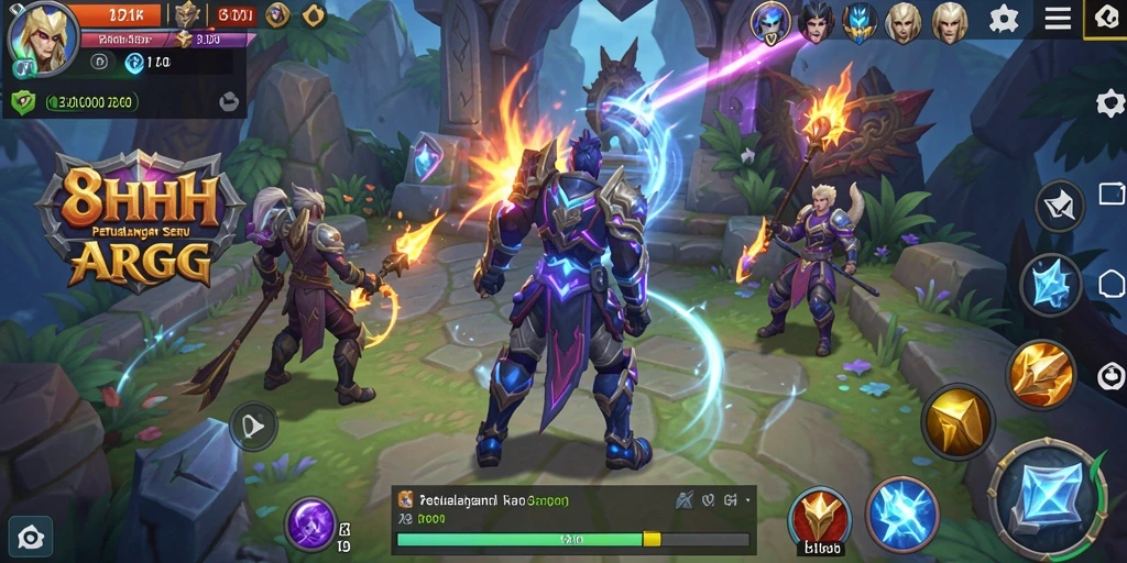 Gameplay mendebarkan di dunia fantasi 8HHH.
