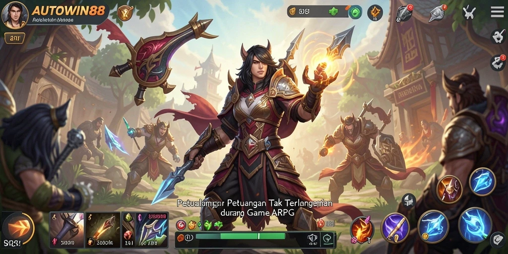 Screenshot utama AUTOWIN88 menampilkan aksi seru petualangan ARPG.