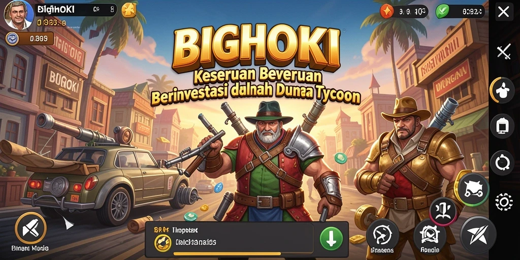Screenshot utama BIGHOKI menampilkan gameplay yang seru dan interaktif.