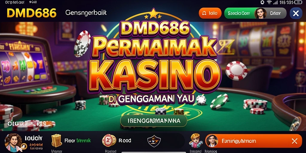 Tampilan gameplay menarik dari DMD686 yang membawa suasana kasino ke ponsel Anda.