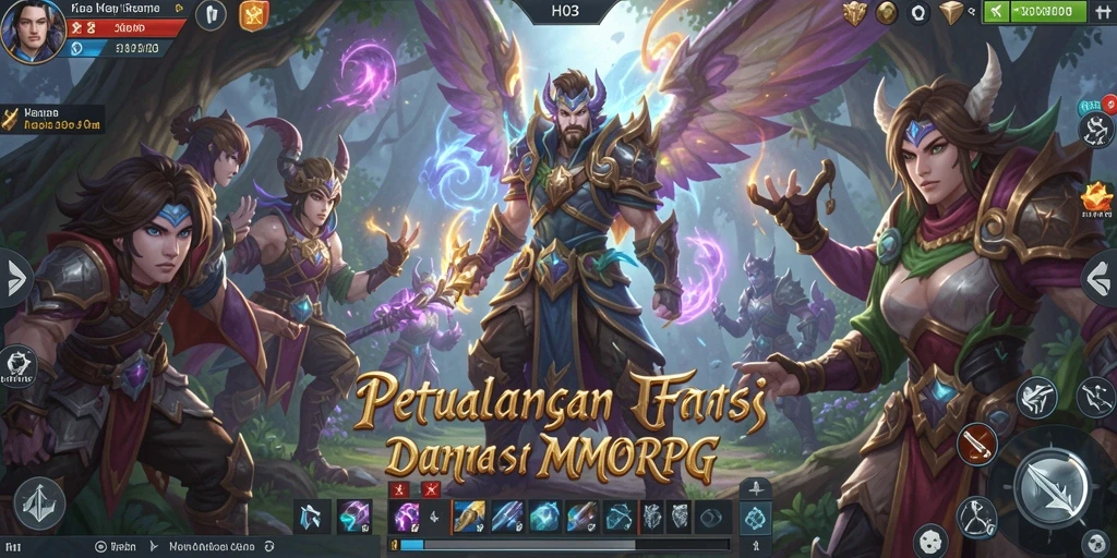 Screenshot H03 menampilkan aksi pertarungan epik di dunia MMORPG.