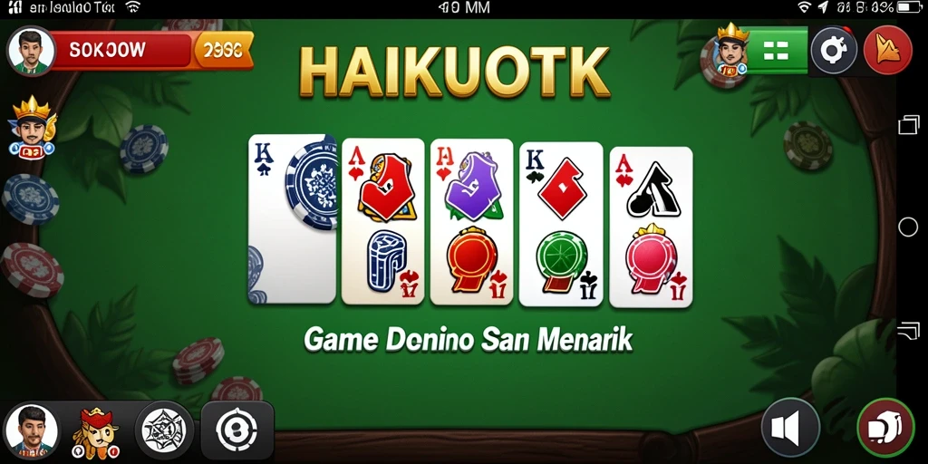 Screenshot HAIKUOTK menampilkan gameplay unik dalam permainan Domino.
