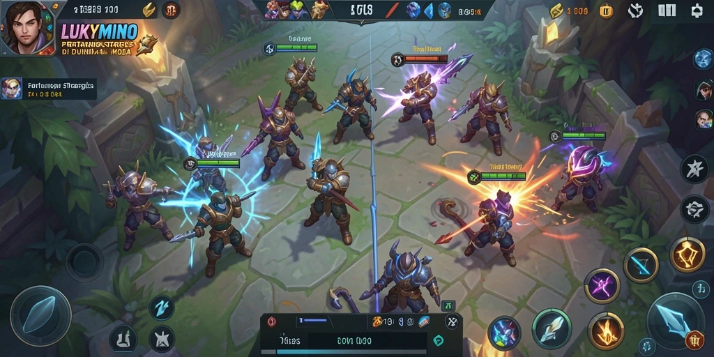 Tampilan gameplay seru dan kompetitif dari LUKYMINO.