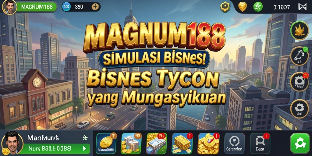 Tangkapan layar MAGNUM188 menunjukkan aksi menarik dalam membangun bisnis Tycoon.