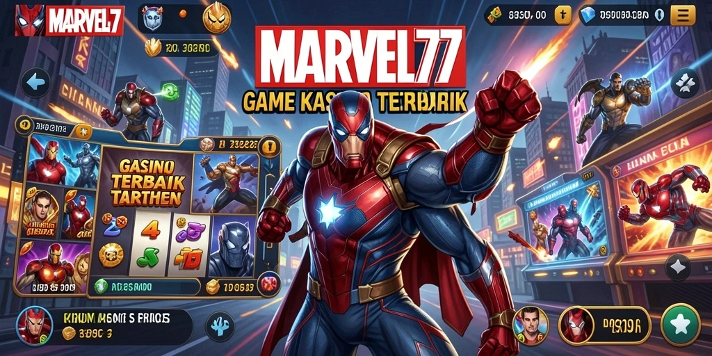 Tampilan gameplay seru di MARVEL77 dengan berbagai pilihan permainan Kasino.