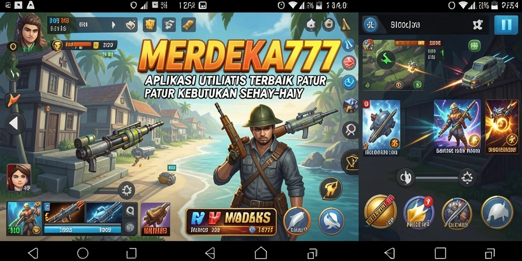 Tampilan utama MERDEKA777 menampilkan fitur utility yang lengkap dan mudah digunakan.