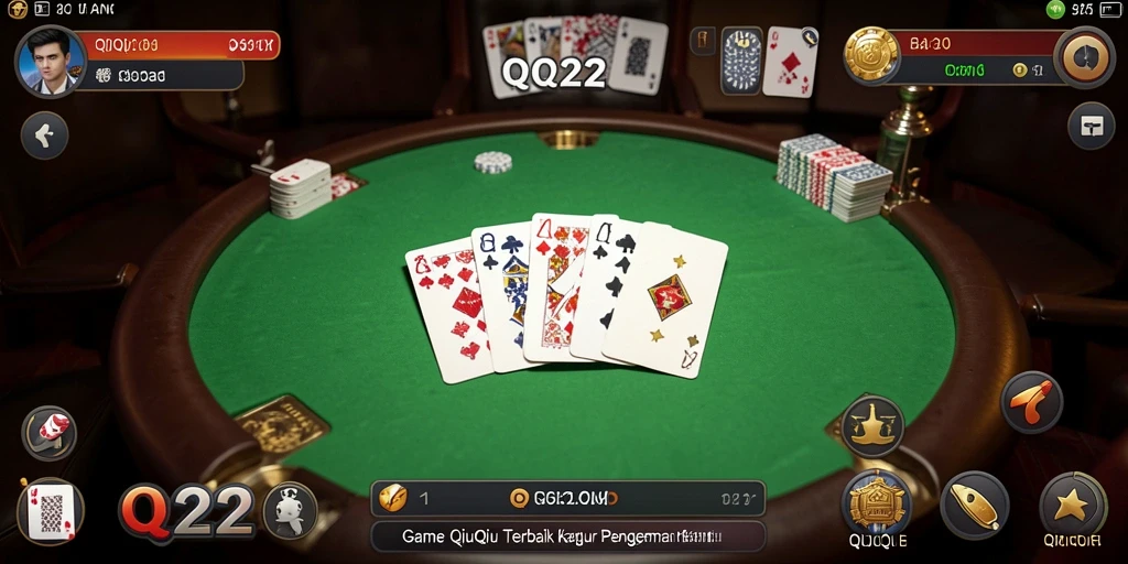 Tampilan menarik dari gameplay QiuQiu di QQ222.