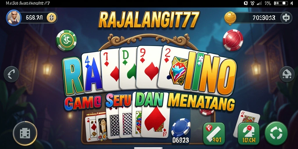 Screenshot gameplay seru dari RAJALANGIT77 yang menampilkan aksi Domino.