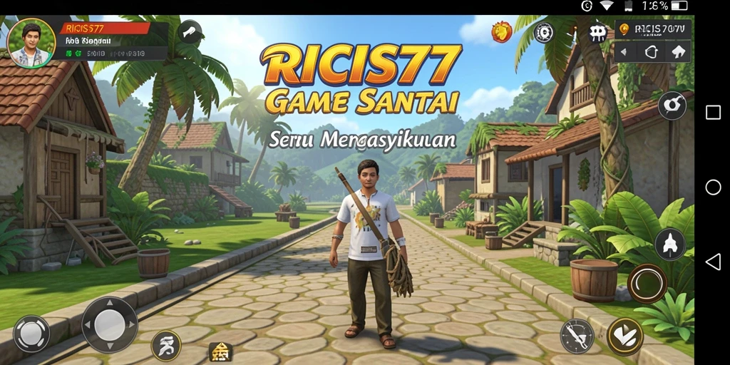 Tangkapan layar RICIS77 menampilkan gameplay santai yang menyenangkan.