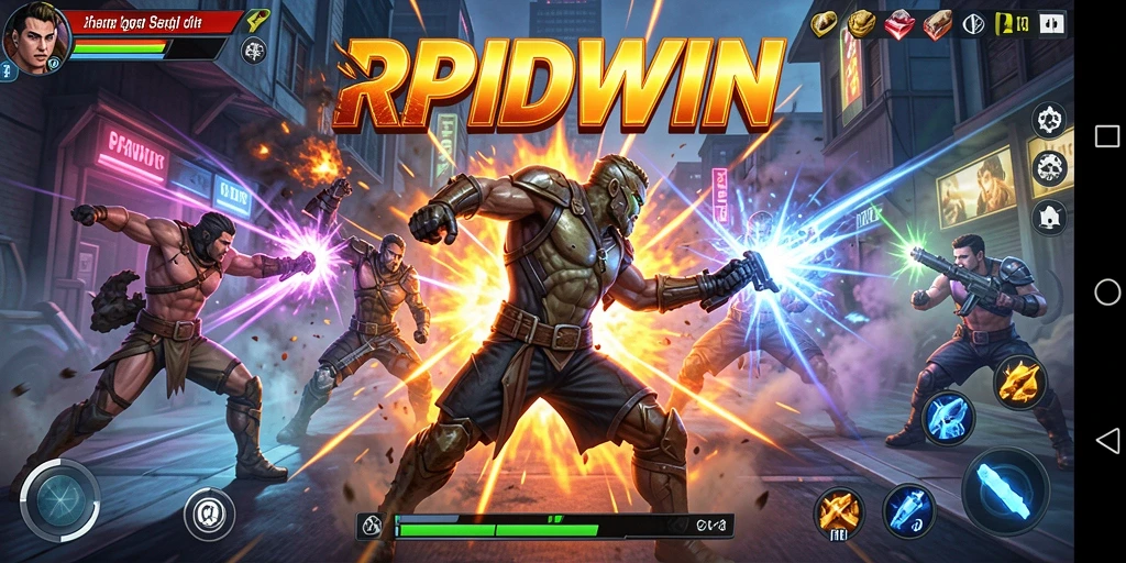 Tangkapan layar gameplay RPIDWIN menunjukkan pertempuran yang mendebarkan.