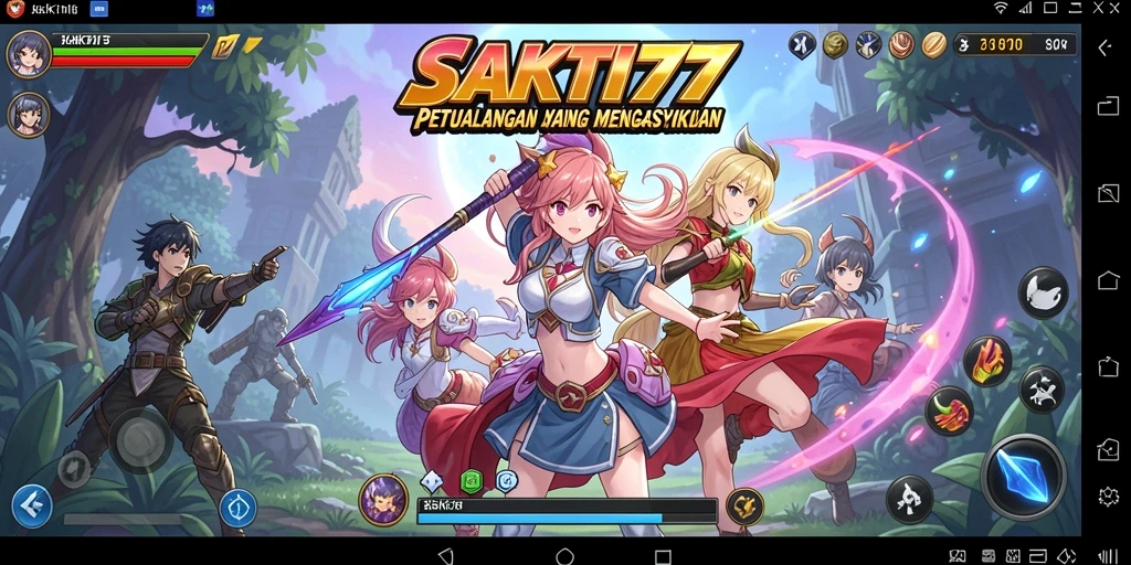 Tampilan gameplay SAKTI77 yang penuh aksi dan warna.