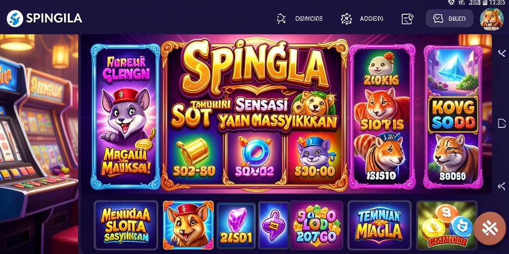 Screenshot SPINGILA yang menunjukkan gameplay Slot yang mendebarkan.