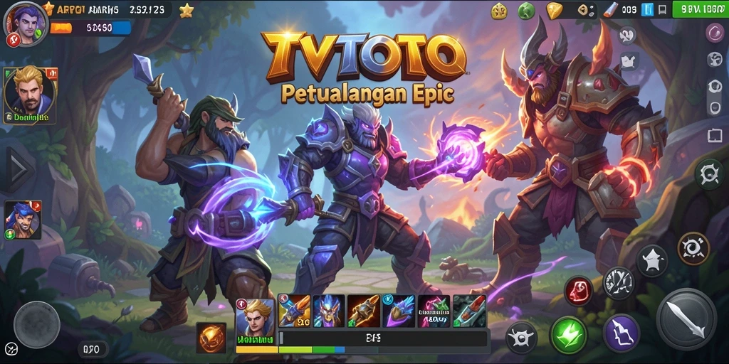 Screenshot gameplay <strong>TVTOTO</strong> menunjukkan aksi pertempuran yang seru.